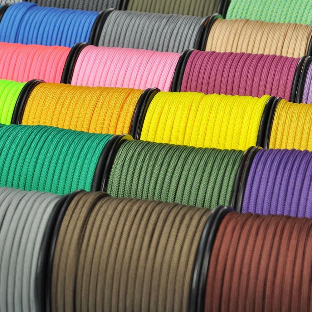 100% Corde En Nylon 7 Brins 4mm 50ft 100ft Type Iii Paracord 550 Pour Bracelet, Diy, Camping, Randonnée, Cordon De Parachute De Survie