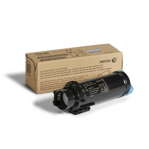 Xerox cartouche de toner d'origine cyan haute capacité 2400 pages pour Workcentre 6515 et Phaser 6510 - 106R03477